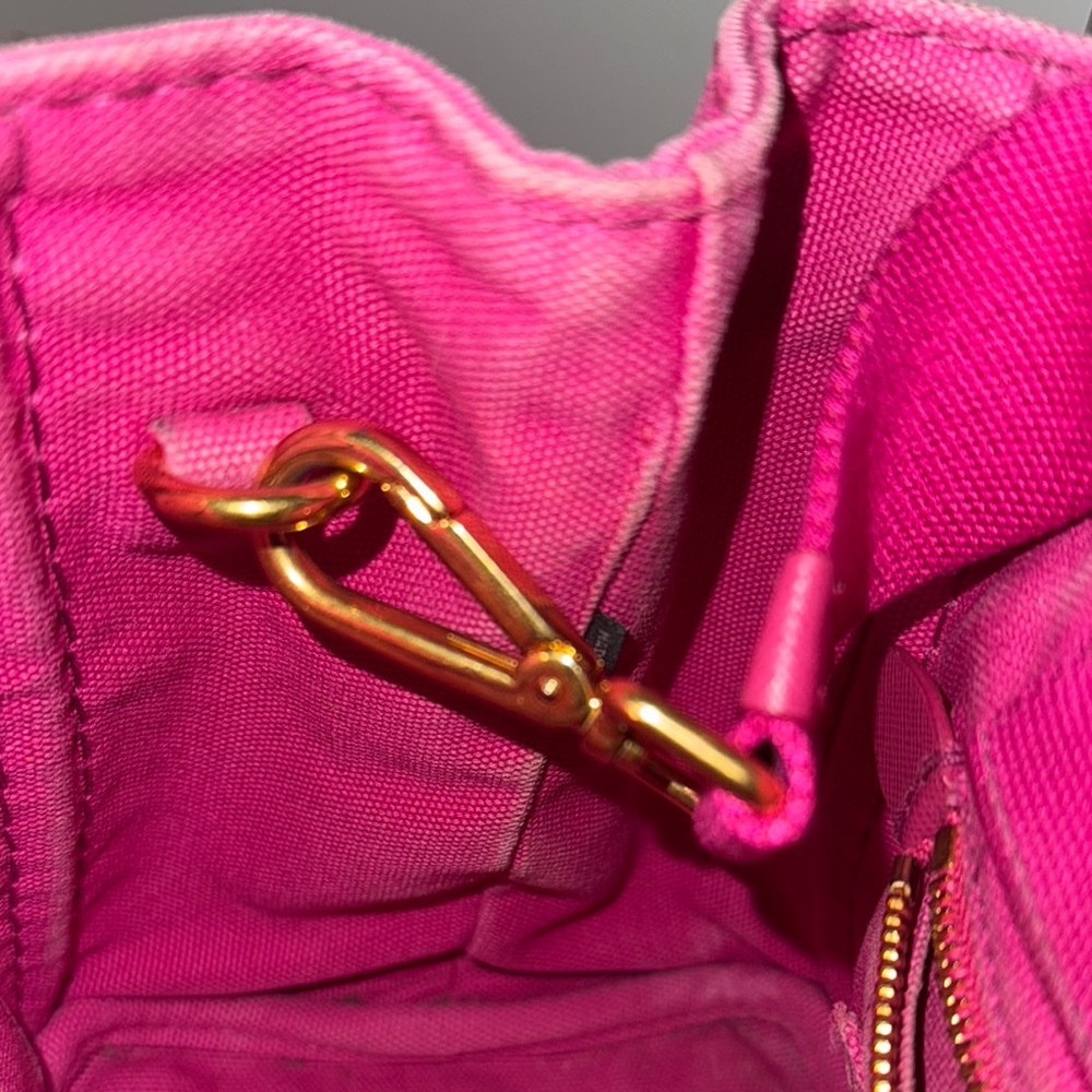 Prada Pink Canvas Crossbody Tote - Picture 5 of 13